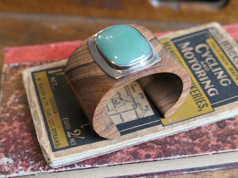 New Old Stock Rosewood Cuff with Aventurine