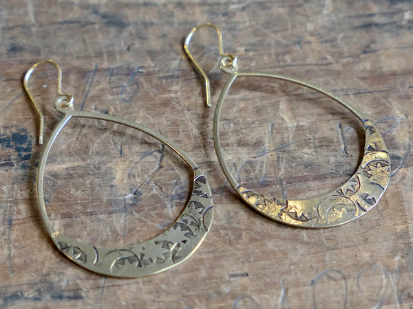 Celeste Star and Moon Hoop Earrings