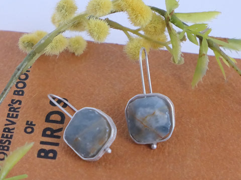 Rox Earrings with Aquamarine